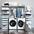 Algot 14 Wall Unit + BOAXEL Laundry Set 3D model small image 1