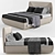 Grilli Quadro Double Bed: Sleek and Modern Elegance 3D model small image 6
