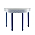 Blue Embossed Bone Inlay Console 3D model small image 1