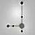 Modern Black Metal LED Wall Light - Geometry 3D model small image 1