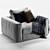 Elegant Asolo Armchair by Flexform 3D model small image 1