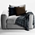 Elegant Asolo Armchair by Flexform 3D model small image 2