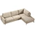 Athena Corner Kaza Sofa | Stylish and Spacious 3D model small image 2