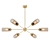 Elegant Metal and Glass Chandelier 3D model small image 1