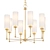 Golden American Style Pendant Chandelier 3D model small image 1