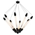 Elegant Kroon 7 Pendant Light 3D model small image 1