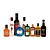 Bar Essentials Alcoholic Set 3D model small image 1