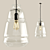 Elegant Glass Ceiling Lamps 3D model small image 9