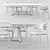 Sleek Sunshine Table & Comfortable Oleandro Chair 3D model small image 5