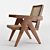 Vintage Pierre Jeanneret Armchair 3D model small image 2