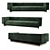 Elegant Elissa Sofa: Modern Design 3D model small image 2