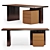 Elegant Nettuno Writing Desk 3D model small image 1