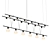 Triangle Truss Pendant with Cylinder Lights 3D model small image 1
