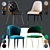 Elegant Upholstered Dining Chair 3D model small image 1