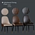 Elegant Upholstered Dining Chair 3D model small image 3