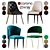 Elegant Upholstered Dining Chair 3D model small image 11