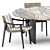 Sleek and Stylish: FYNN Chair & LINHA Dining Table 3D model small image 2