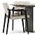 Sleek and Stylish: FYNN Chair & LINHA Dining Table 3D model small image 3