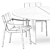 Sleek and Stylish: FYNN Chair & LINHA Dining Table 3D model small image 6