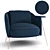 Saba Kepi Armchair: Modern Elegance 3D model small image 1