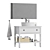 Modern Bathroom Furniture Set: HEMNES / TORNVIKEN 3D model small image 2