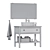 Modern Bathroom Furniture Set: HEMNES / TORNVIKEN 3D model small image 5