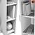 Sleek Teen Shelving Solution 3D model small image 3