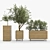 Elegant Jasper Rectangular Planter 3D model small image 1