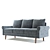 Sleek Elva Sofa: Flared Arm, High Quality 3D model small image 4