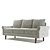 Sleek Elva Sofa: Flared Arm, High Quality 3D model small image 5