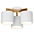 Bella Ceiling Light, White & Natural 3D model small image 1