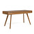 Sleek Bamboo Writing Desk 3D model small image 2