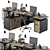 Executive Office Set - Complete Workstation 3D model small image 1