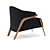 Ultimate Comfort Upholstered Armchair 3D model small image 3