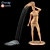 Graceful Water Maiden Sculpture 3D model small image 1