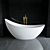 Elegant Freestanding Bathtub 1890x775x950 mm 3D model small image 6