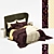 Luxurious Turpault Lauren Meridiani Classic Bed 3D model small image 18