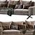 Fenix 3-Seater Sofa - Elegant Comfort 3D model small image 4