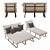 Dimitri Outdoor Chaise Set: Ultimate Relaxation in Style 3D model small image 4