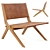 Zara Home Leather Folding Chair 3D model small image 1