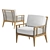 Outdoor Elegance: Palecek Amalfi Lounge 3D model small image 1