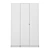 Paks Forsand Vikedal Wardrobe: Stylish Oak with Mirrored Glass 3D model small image 4