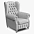 Vintage Leather Sherlock Armchair 3D model small image 7