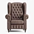 Vintage Leather Sherlock Armchair 3D model small image 9