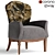 Dafne Armchair: Sophisticated Black Tie 3D model small image 1