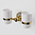 Gilded 3D Bathroom Set 3D model small image 3