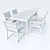 Sleek and Stylish Garden Dining Set 3D model small image 5