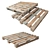 10-Color Wooden Pallet Set 3D model small image 1