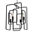 Silverado & Black Rectangulo Pendant 3D model small image 1
