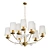 Elegant Gold Merano Chandelier 3D model small image 1